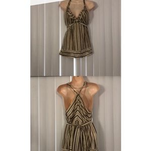 bcbgmaxazria Pinstripe Tie Back Top